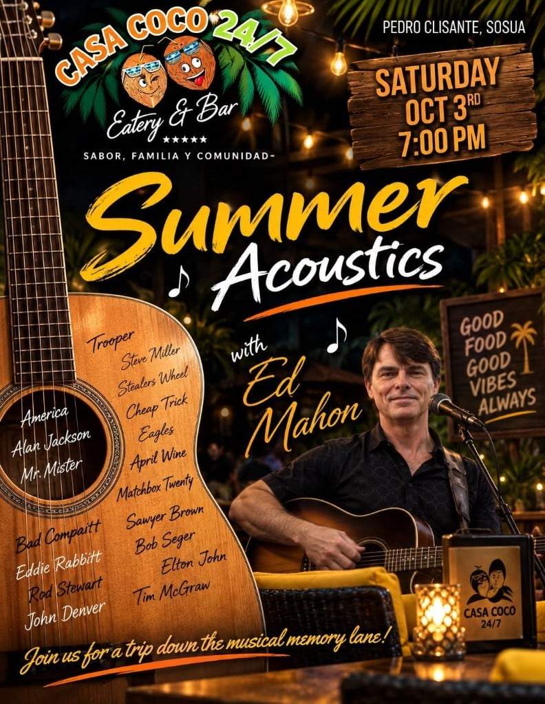 Summer Acoustics with Ed Mahon at Casa Coco