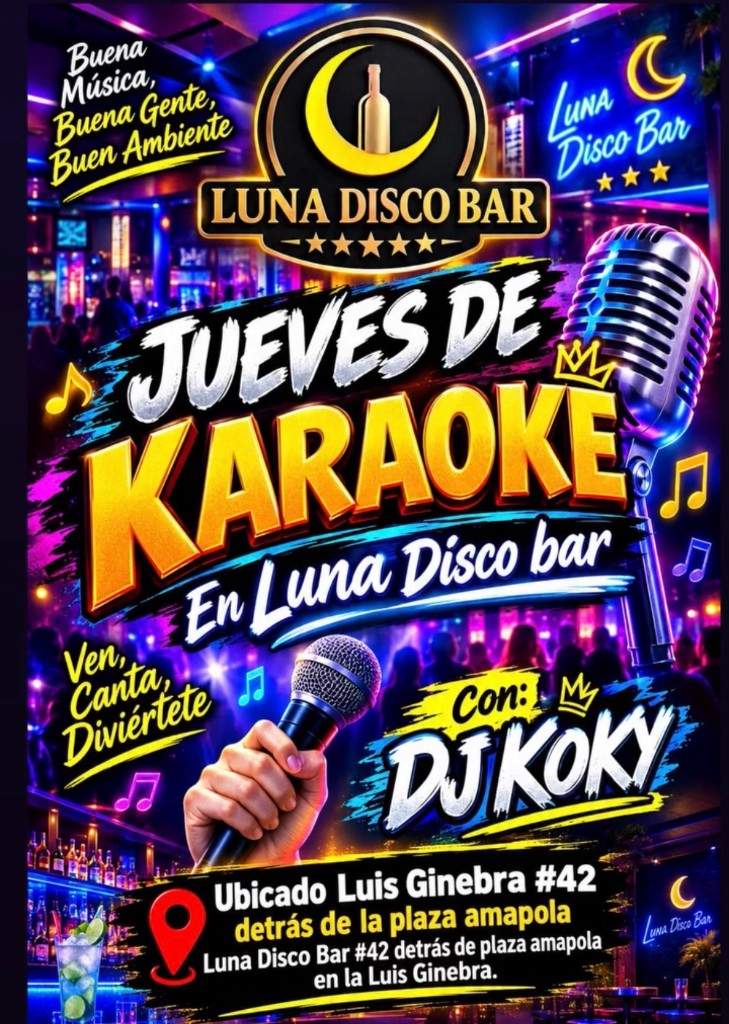 Jeudi karaoké au Luna Disco Bar