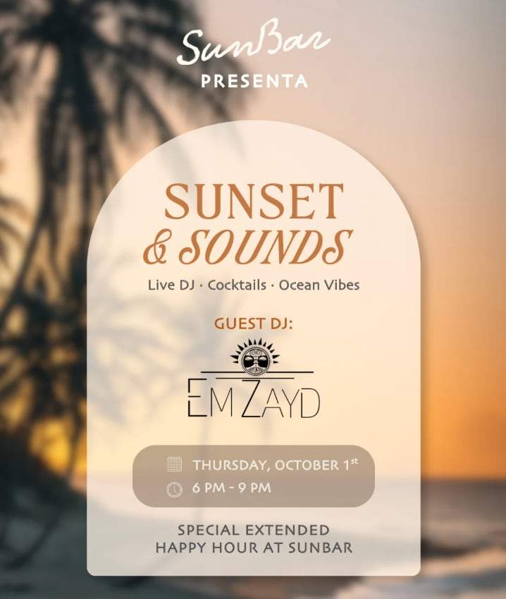 Sunset & Sounds — Guest DJ EM ZAYD en SunBar
