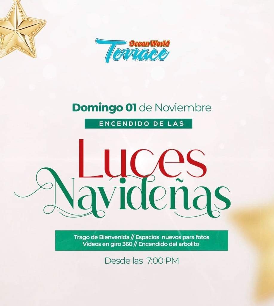 Terraza Ocean World — Encendido de las Luces Navideñas