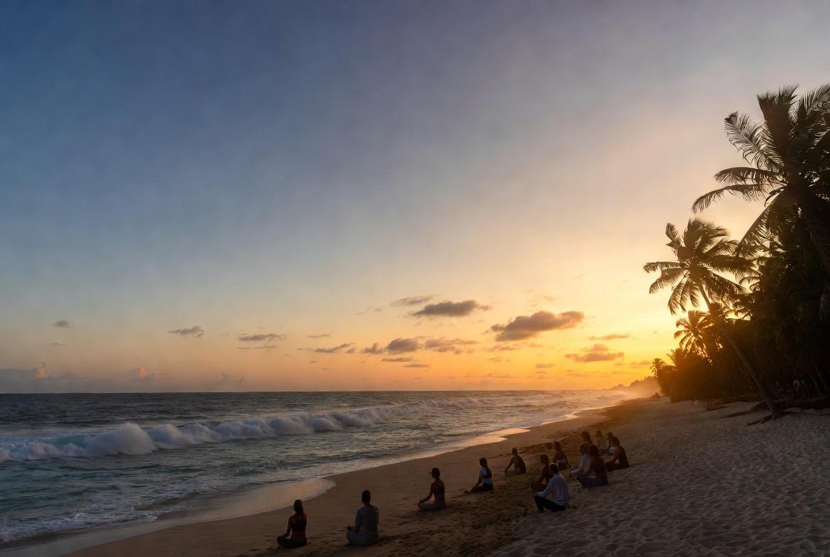 Yoga al amanecer en Cabarete