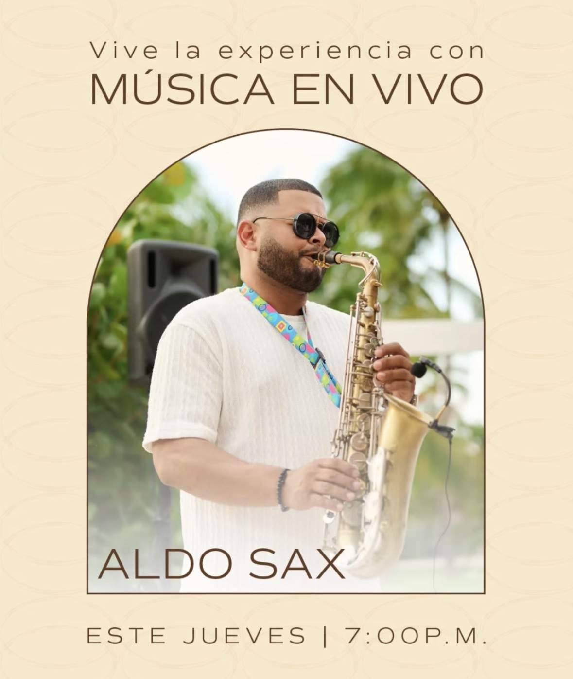 Aldo Sax en vivo en Casa Caribe