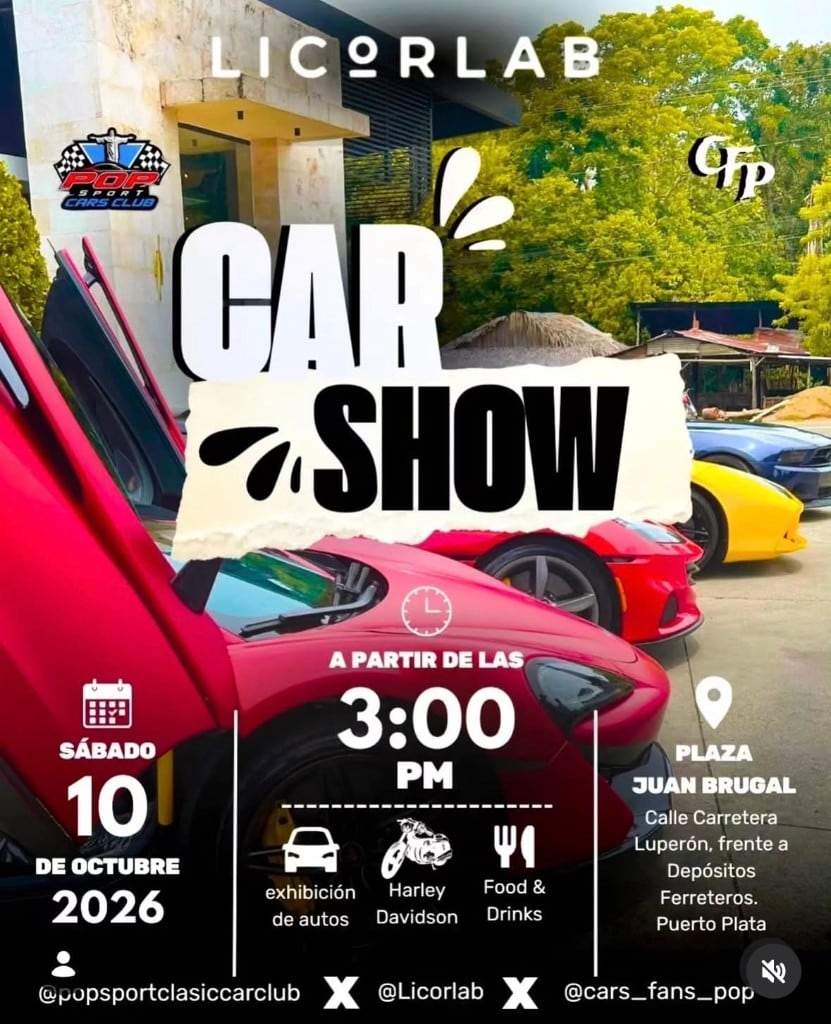 Car Show | Licor Lab 2.0 en Plaza Juan Brugal