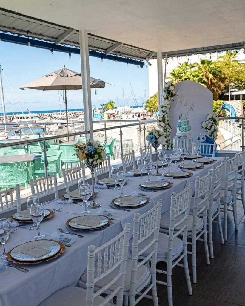 Terraza Ocean World & Casino — Marina terrace setup